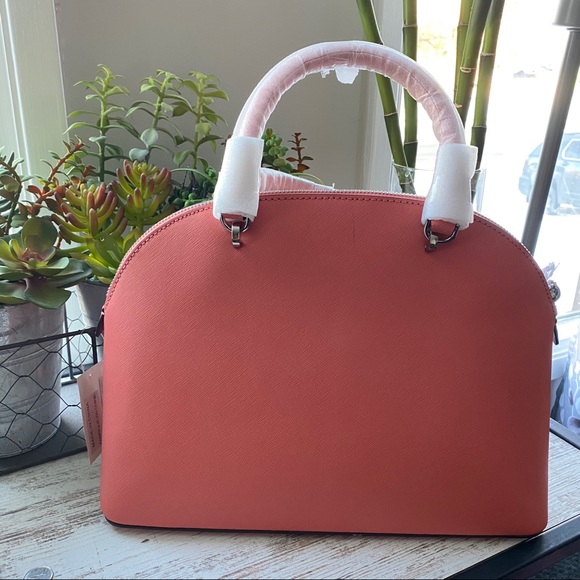 ‼️SOLD‼️ Michael Kors Satchel Bag in Grapefruit - Picture 4 of 12